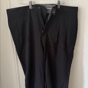 Banana Republic Black Wool Dress Pants Sz 35 X 30 Pleated